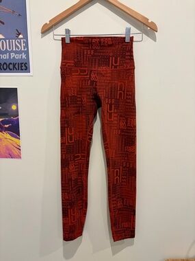 lululemon athletica Red Graphic Logo Leggings
